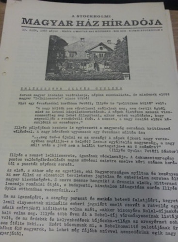 A stockholmi magyar h�z h�rad�ja