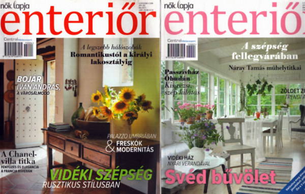 V�k�si Andrea (f�szerk.) - 2 db N�k Lapja Enteri�r magazin: 2015. tavasz �s 2015. �sz