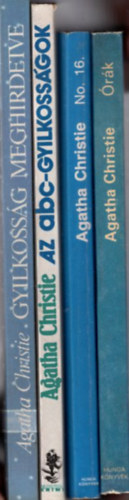 Agatha Christie - 4 db Agatha Christie krimi: �r�k + No. 16. + Abc gyilkoss�gok + Gyilkoss�g meghirdetve