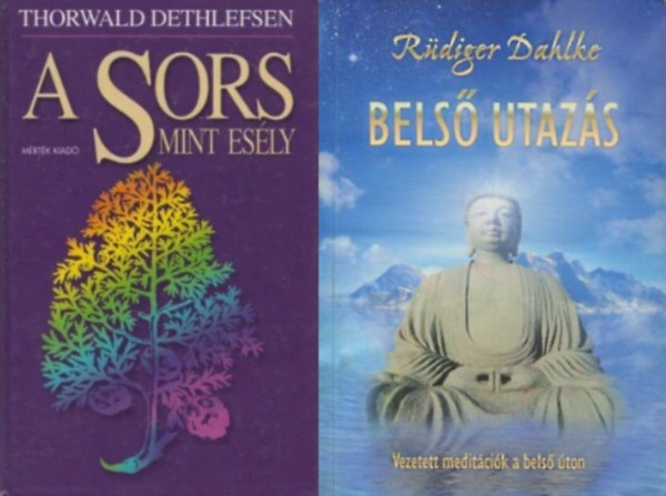 R�diger Dahlke, Thorwald Dethlefsen - 2 db ezoterikus filoz�fia: Bels� utaz�s - Vezetett medit�ci�k a bels� �ton + A sors mint es�ly - Eredend� tud�s a teljess�gr�l - Bevezet�s az ezoterikus pszichol�gi�ba