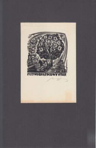 Ex Libris Pest Megyei Knyvtr (Nagy Lszl Lzr ltal alrt)- eredeti nyomat