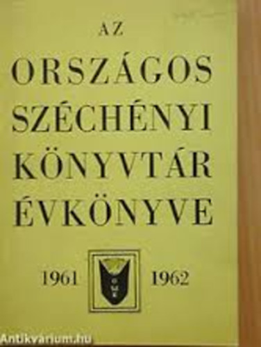 Az Orsz�gos Sz�ch�nyi K�nyvt�r �vk�nyve 1961-1962