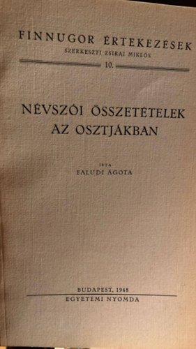 Faludi gota - Nvszi sszettelek az osztjkban