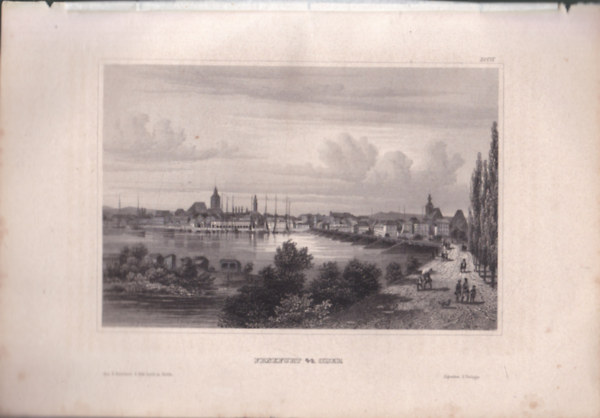 Frnkfurt a/a. Oder (Odesa menti Frankfurt, Nmetorszg, Eurpa) (16x23,5 cm mret eredeti aclmetszet) (1856)
