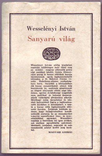 Wessel�nyi Istv�n - Sanyar� vil�g I.