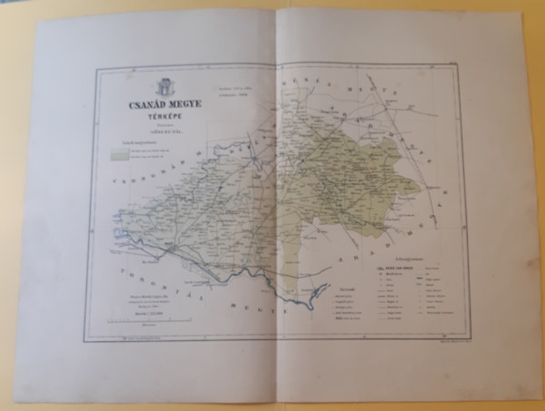 Gönczy Pál - Kogutowicz Manó - Csanád Megye térképe