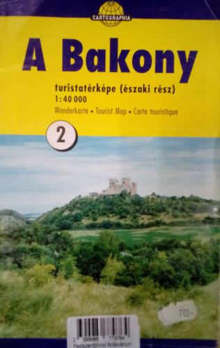 A Bakony turistat�rk�pe (�szaki r�sz) 1:40 000