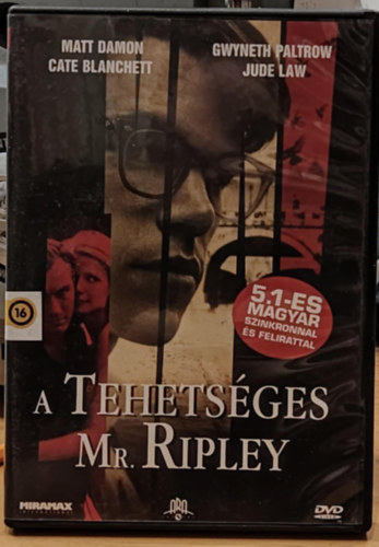 Matt Damon, Gwyneth Paltrow, Cate Blanchett, Jude Law Anthony Minghella - A tehets�ges Mr. Ripley (1 DVD)