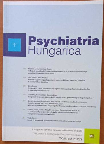 T�nyi Tam�s - Psychiatria Hungarica XXVIII. �vf. 2013/3