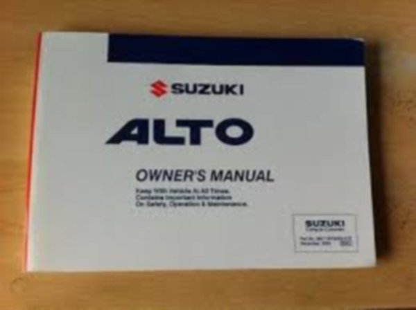 Suzuki - ALTO owner's manual