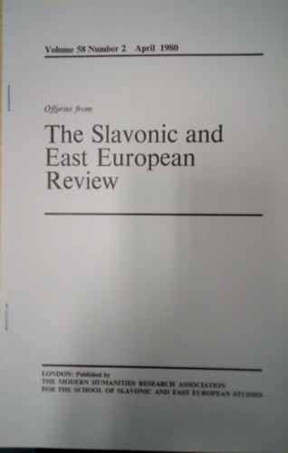 The Slavonic and East European Review Volume 58. Number 2. April 1980