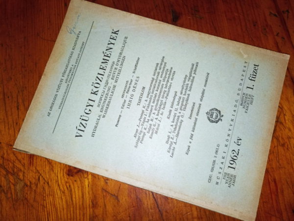 Több szerző - Vízügyi közlemények 1962.év 1.füzet