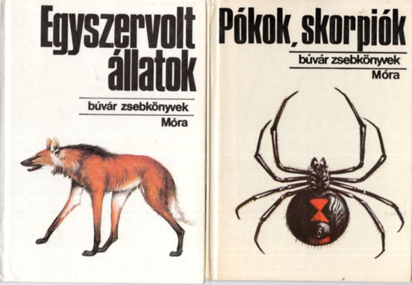 Dr. Kalm�r  Zolt�n, Farkas Henrik, Szalkay J�zsef - 3 db B�v�r zsebk�nyvek ( egy�tt ) 1. P�kok, skorpi�k, 2. Egyszervolt �llatok, 3. Tr�pusi pillang�k