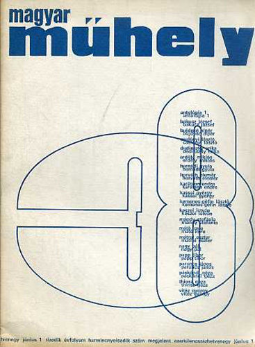 Magyar Műhely 1971 június (10. évf. 38. szám)