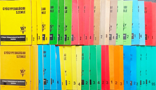 47 db Gy�gypedag�giai Szemle: IX.�vf.(1981) 1-4.+X.�vf.(1982) 1-3.+XI.�vf.(1983) 1-4.+XII.�vf.(1984) 1-4.+XIII.�vf.(1985) 1.,2. XIV.�vf.(1986) 1.,4.+XV.�vf.(1987) 1.,4.+XVI.�vf.(1988) 1-4.+XVII.�vf.(1989) 1-4.+XVIII.�vf.(1990) 1-4.+XIX.�