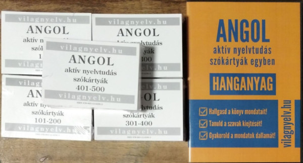 Csord�s Norbert - Angol akt�v nyelvtud�s sz�k�rty�k, 1-500 + Hanganyag (5 csomag tanul�k�rtya + 4 CD)