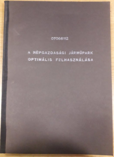 A n�pgazdas�gi j�rm�park optim�lis felhaszn�l�sa