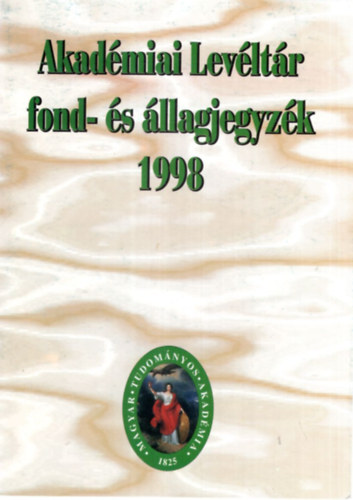 Dr. Hay Diana - Akadmiai Levltr fond- s llagjegyzk 1998