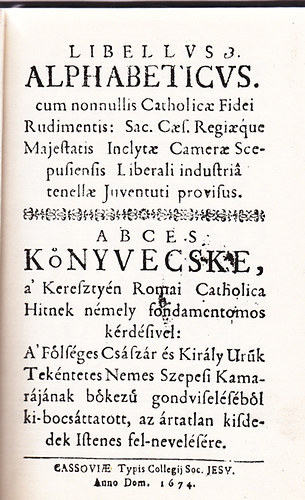 Libellus alphabeticus - II. Rkczy Ferenc ABCs knyvecsklye (hasonms kiads)