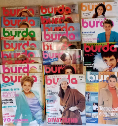 Burda - (20 db) Burda Magazincsomag: Burda Modern / A legdivatosabb szabsmintk / Burda vilgdivat / Burda moletteknek (Szabs- Varrs- Horgols- Kts- Divat)