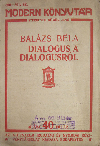Bal�zs B�la - Dialogus a dialogusr�l