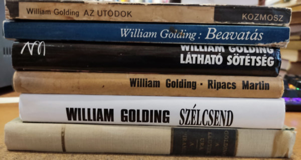 William Golding - 6 db William Golding: A legyek ura/A piramis + Az utdok + Beavats + Lthat sttsg + Ripacs Martin + Szlcsend