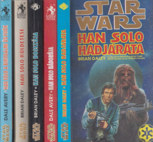 5 db Han Solo knyv: Hans Solo hadjrata + Han Solo hborja + Han Solo bosszja + Han Solo kldetse + Han Solo a birodalmi gynk