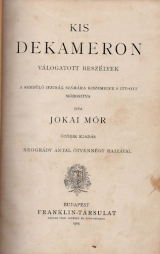 Jókai Mór - Kis dekameron