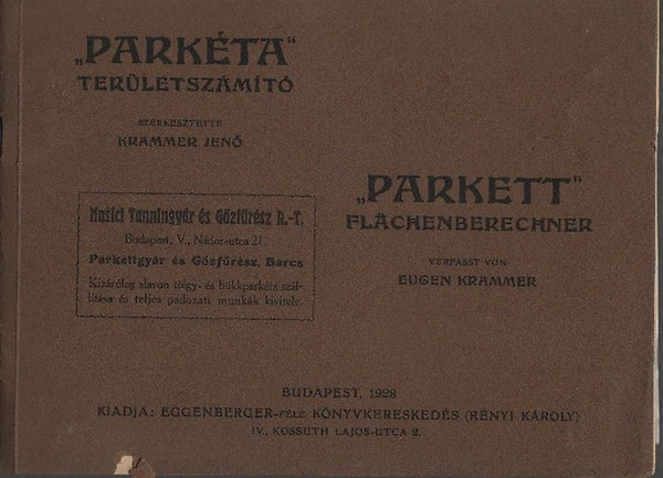 Krammer Jen�  (szerk.) - "Park�ta" ter�letsz�m�t� (magyar-n�met)