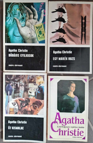 Agatha Christie - (4db) Agatha Christie krimi knyvcsomag: Bbjos gyilkosok / Egy mark rozs / t kismalac / Lord Edgware rejtlyes halla