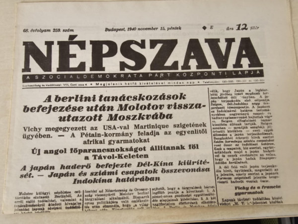 A nép - Politikai hetilap 1940. február 8. - II. évfolyam 6. szám