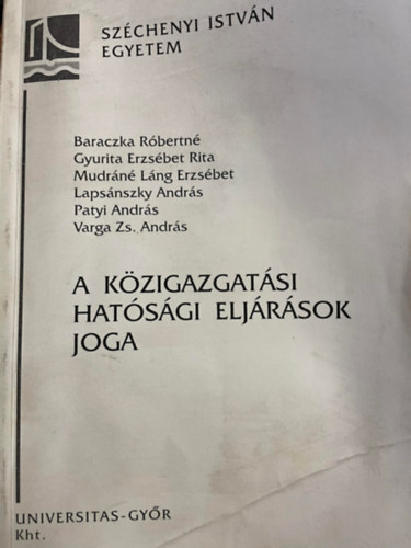 Patyi Andrs - A kzigazgatsi hatsgi eljrsok joga