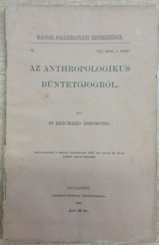 Az Anthropologikus bntetjogrl