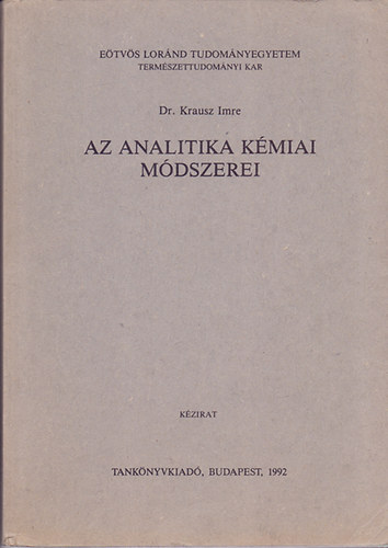 Dr. Krausz Imre - Az analitika k�miai m�dszerei