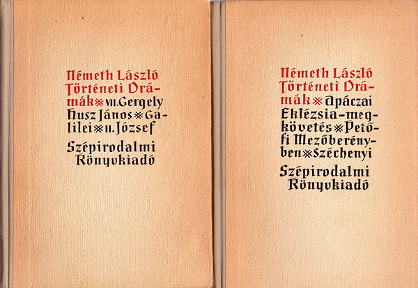 N�meth L�szl� - T�rt�neti dr�m�k (I-II.)