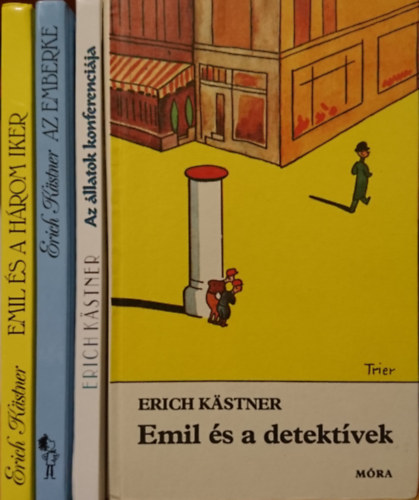Erich K�stner - 4db Erich K�stner k�tet: Emil �s a detekt�vek; Az �llatok konferenci�ja; Az emberke; Emil �s a h�rom iker