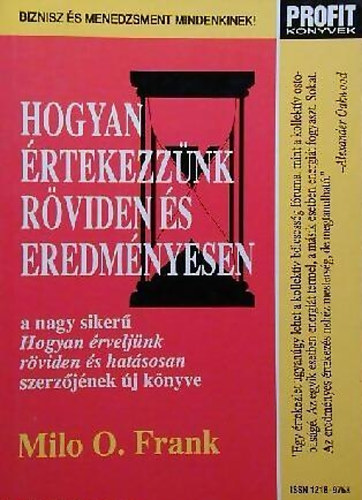 Milo O. Frank - Hogyan értekezzünk röviden és eredményesen