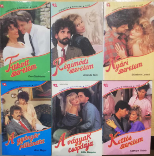 6 db a Romantika Szerelem Szex sorozatb�l (Kett�s szerelem, A gy�ny�r pillanata, A v�gyak csapd�ja, Ny�ri szerelem, Titkolt szerelem, R�gim�di szerelem)