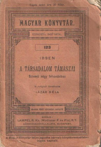 Ibsen Henrik - A trsadalom tmaszai - Szinm ngy felvonsban