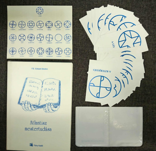 F. E. Eckard Strohm - Atlantisz mestertudása (Fekete-fehér fotókkal illusztrálva. A könyv melléklete 1 ív matrica és 22 db kártya műanyag tokban.) teljes kiadás