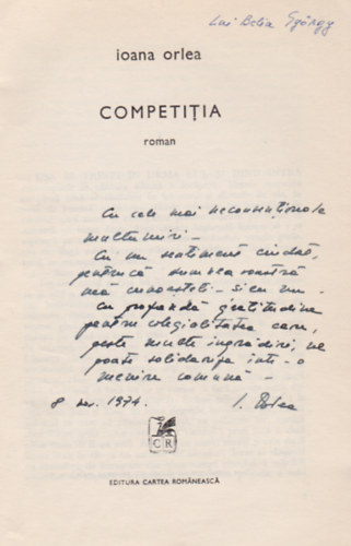 Ioana Orlea - Competitia (Dedik�lt)