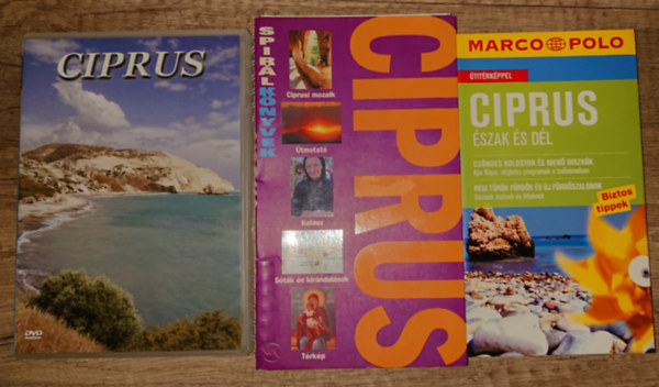 2 Ciprus �tik�nyv aj�nd�k DVD-vel: Ciprus (Marco Polo), Ciprus (Spir�lk�nyvek) + Ciprus DVD