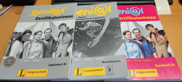 Ute Koithan Susy Keller (szerk.) - 3 db Genial: Zertifikatsniveau Arbeitsbuch B1 + Kursbuch B1 + Deutsch als Fremdsprache für Jugendliche Munkafüzet A2