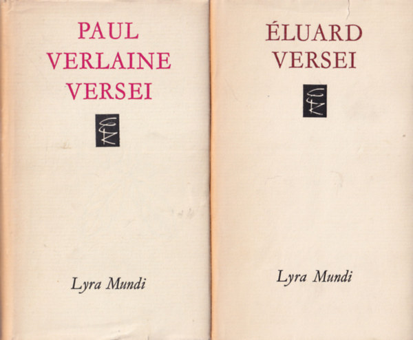 Illy�s Gyula, Andr�s L�szl� - 4 db Lyra Mundi k�nyv: �luard versei + Paul Verlaine versei + Federico Garc�a Lorca versei + Charles Baudelaire versei