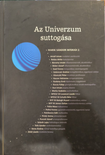 Marik Sndor - Az Univerzum suttogsa - Marik Sndor interji 2.