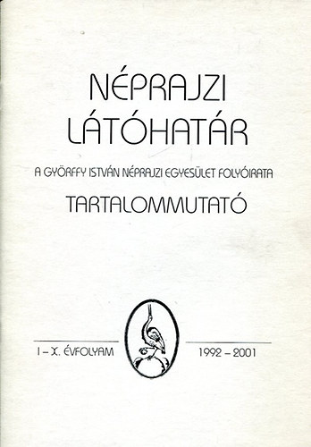 Nprajzi lthatr tartalommutat 1992-2001. (I-X. vfolyam)