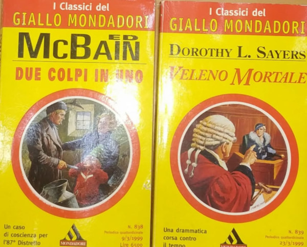 Dorothy L. Sayers Ed McBain - Due Colpi in Uno + Veleno Mortale - I Classici del Giallo Mondadori (2 db)