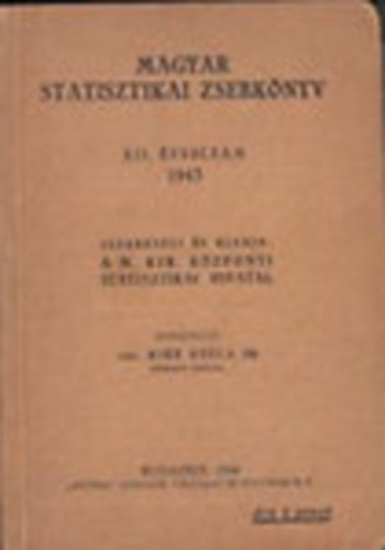 Magyar statisztikai zsebknyv XII. vfolyam 1943
