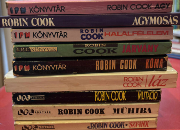 Robin Cook - Robin Cook 9 db krimi k�nyv (Agy Agymos�s Hal�lf�lelem J�rv�ny K�ma L�z Mut�ci� M�hiba Szfinx)