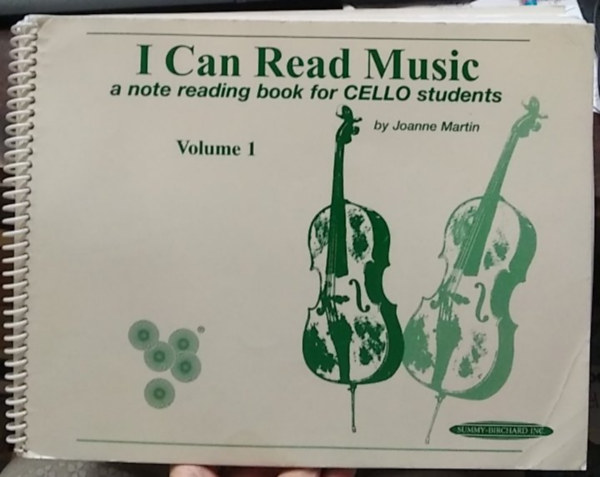 Joanne Martin - I Can Read Music a note reading book for Cello students Vol. 1. - (Tudok kottát olvasni - 1. kötet: Hangjegyolvasó gyakorlókönyv cselló hangszerre) - angol nyelvű
